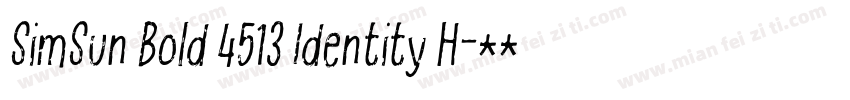 SimSun Bold 4513 Identity H字体转换